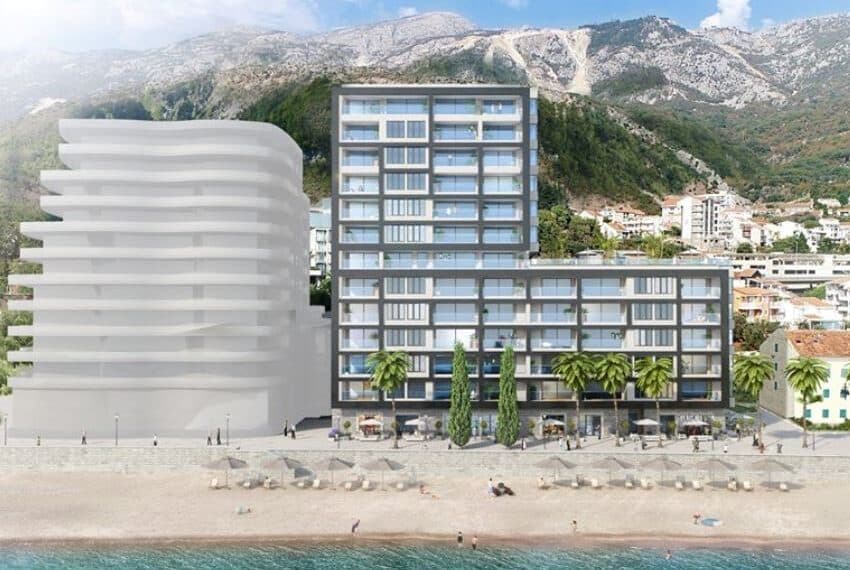 Luxury apartments on the sea front, Rafailovici